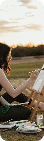 Outdoor painting setup