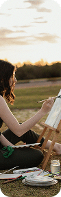 Outdoor painting setup